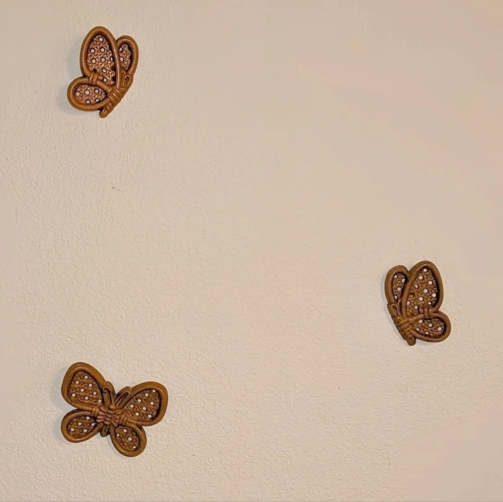 Burwood Brown Butterfly Wall Decor Set of Three
